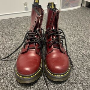 Dr. Martens Cherry Red Leather Boots